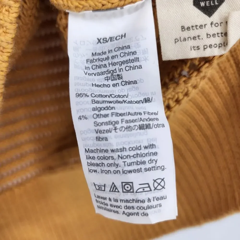 Madewell Boxy Open Stitch Seville Long Sleeve Pullover Sweater Size XS